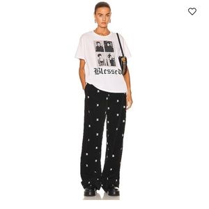 R13 White Graphic 'Blessed' Short Sleeve Tee